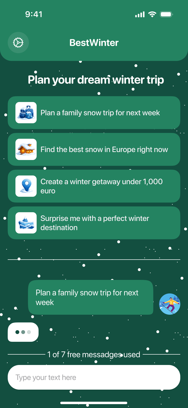 BestWinter conversation screenshot